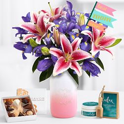 Ultimate Mother's Day Bouquet, Chocolates, and Spa Set
