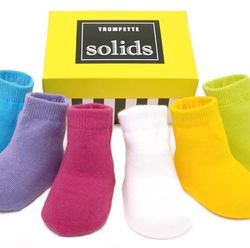 Girls Solid Sock Set
