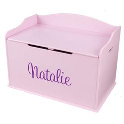 KidKraft Personalized Austin Toy Box in Pink - FindGift.com