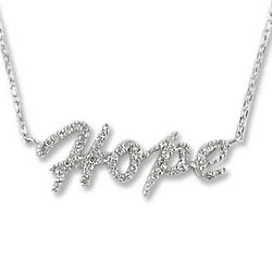 Hope Sterling Silver and Diamond Necklace