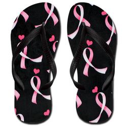 Breast Cancer Awareness Ribbon Flip-Flops