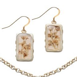 Lace Vines Dried Flower Earrings