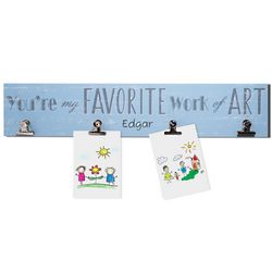 Kid's Favorite Art Personalized Blue Wall Display
