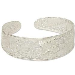 White Lily Sterling Silver Filigree Bracelet