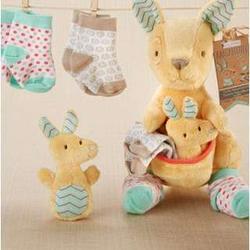 Plush Kangaroo with Socks Gift Set