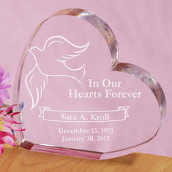 Engraved In Our Hearts Forever Heart Plaque