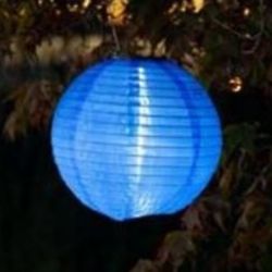 Blue Soji Solar Lantern