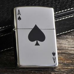 Personalized Zippo Ace of Spades Lighter