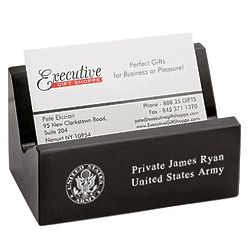 Personalized US Army Desktop Business Card Holder