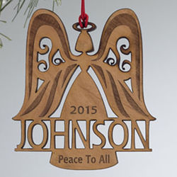 Personalized Family Angel Christmas Ornament