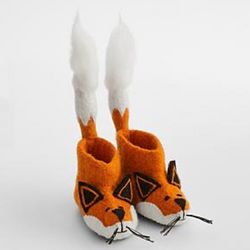 Baby's Wool Fox Slippers