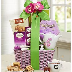 Modern Mom's Tea and Sweets Gift Basket