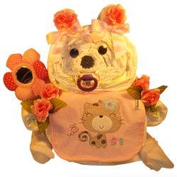 Baby Girl's Diaper Bear