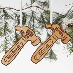 Mr. Fix-It Hammer Wooden Christmas Ornament