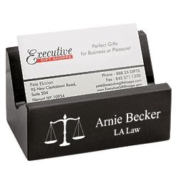 Lawyer's Personalized Desktop Business Card Display