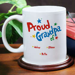 Proud Dad or Grandpa Personalized Coffee Mug