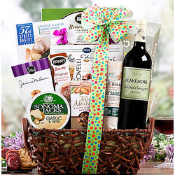 California Red and White Wine Trunk Gift Basket