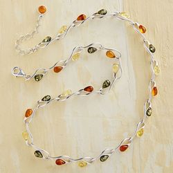 Multicolor Pomeranian Amber Necklace