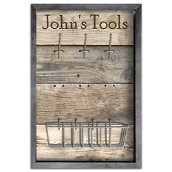 Personalized Framed Tools and Accessory Board