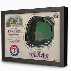Texas Rangers Globe Life Park Stadium 3D View Wall Art
