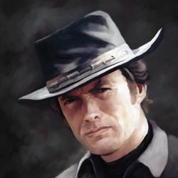 Clint Eastwood Oil Painting Giclee