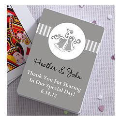 Personalized Wedding Bells Wedding Favor Playing Cards