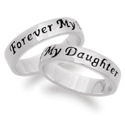Sterling Silver Daughter Sentiment Ring