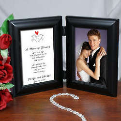 Marriage Blessing Wedding Bi-Fold Personalized Picture Frame