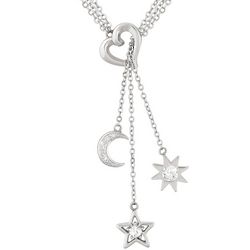 Sun, Moon and Stars Diamond Necklace