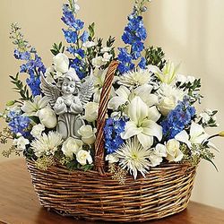 Heavenly Angel Sympathy Flower Basket