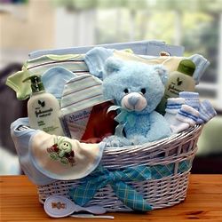 All Boy Baby Wagon Gift Basket