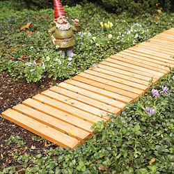 Wooden Straight Pathway for Yard