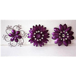Purple Crystal Wall Flower Gift Set