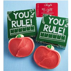 You Rule Cookie Card with Apple Cutout