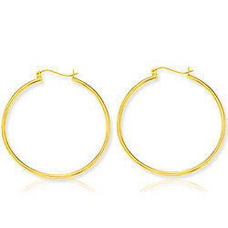 14K Yellow Gold Extra Large Hoop Earrings