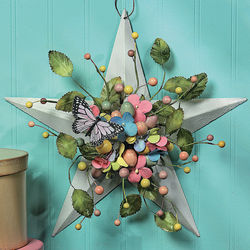 Barn Star with Easter Decorations