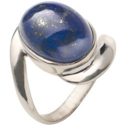Lapis Swirl and Sterling Silver Ring