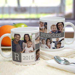 Family 5-Photo Collage Personalized Mug