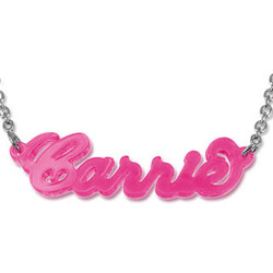 Classic Carrie Style Name Necklace in Acrylic
