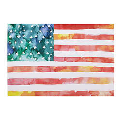 American Flag Watercolor Painting