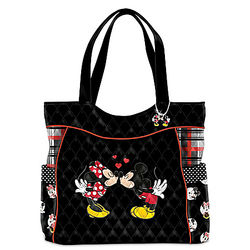Women's Mickey and Minnie Mouse Quilted Tote Bag