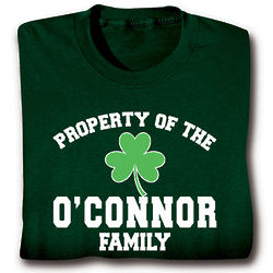 Personalized Property Of Irish Name Family Shirt