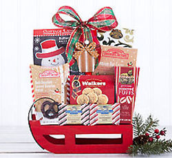 Cocoa and Sweets Sleigh Gift Basket