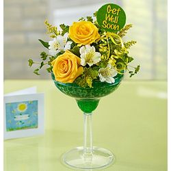 Sure Cure Get Well Bouquet of Yellow Roses