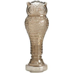 Taupe Glass 13" Owl
