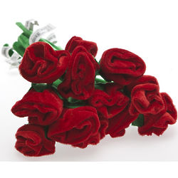 Plush Red Rose Bouquet