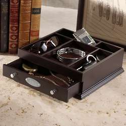 Groomsman's Wooden Valet with Pull-Out Drawer