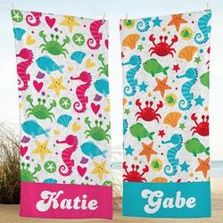 Personalized Under the Sea Beach Towel
