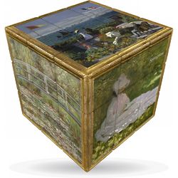 Twisty Claude Monet Art Cube Puzzle