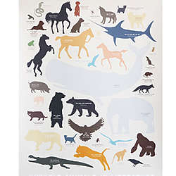 Notable Animals in Literature Lithograph Print